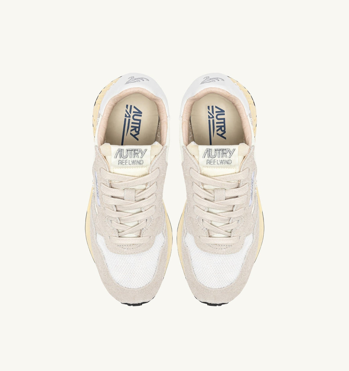 Woman REELWIND LOW SNEAKERS IN WHITE NYLON AND SUEDE