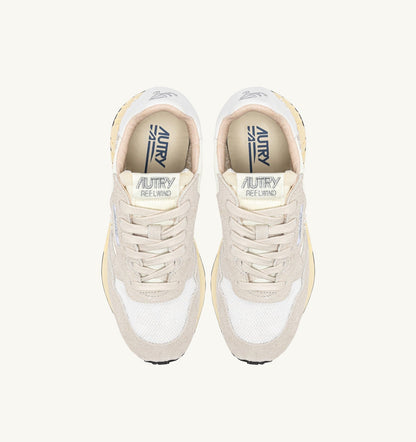 Woman REELWIND LOW SNEAKERS IN WHITE NYLON AND SUEDE