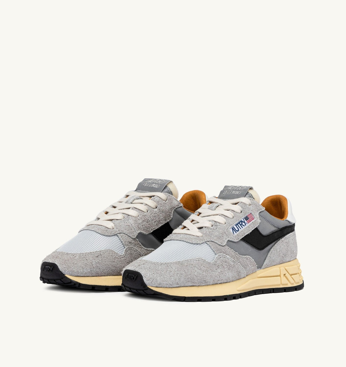 Woman REELWIND LOW SNEAKERS IN SAND SUEDE AND REFLECTIVE NYLON