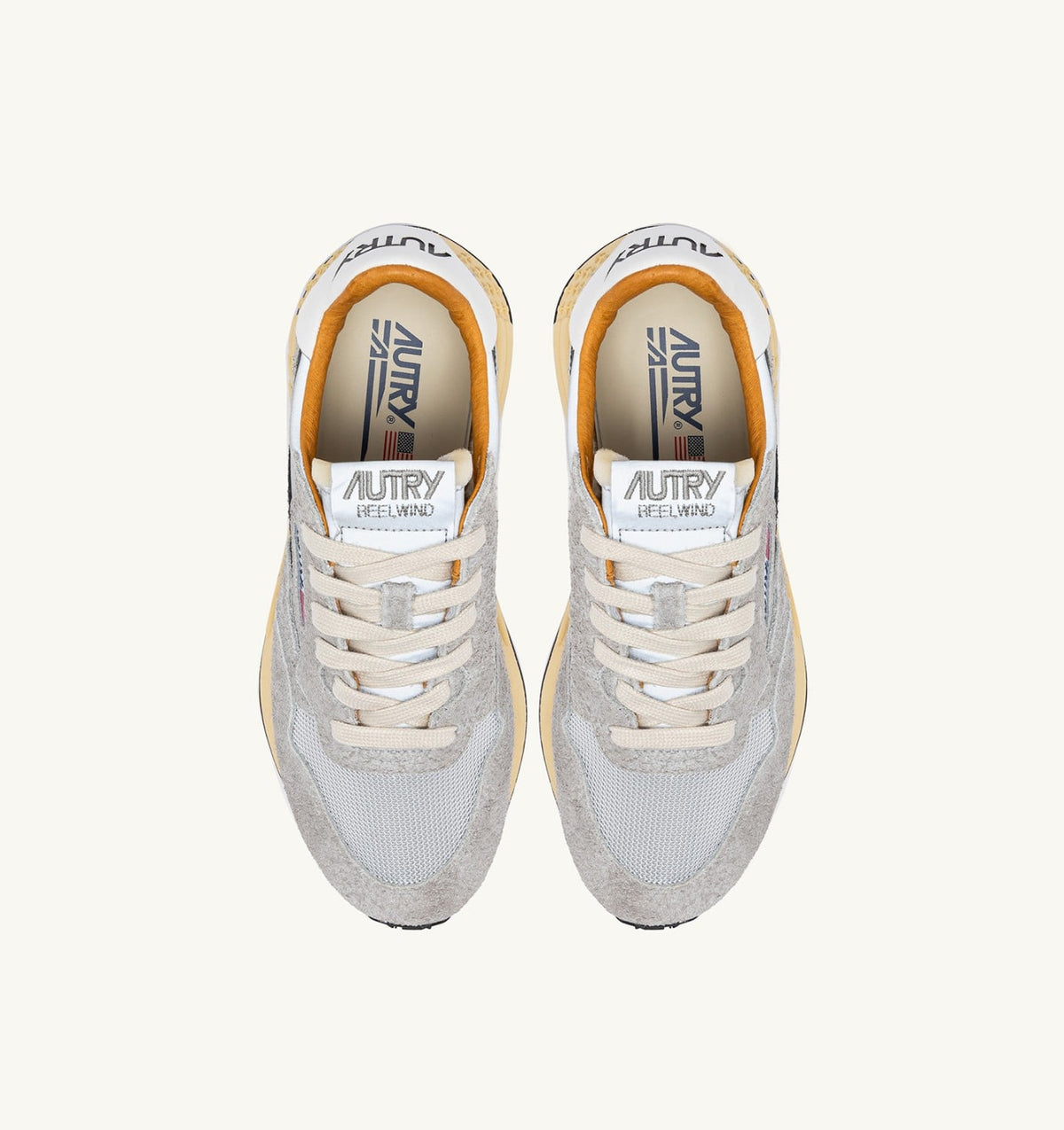 Woman REELWIND LOW SNEAKERS IN SAND SUEDE AND REFLECTIVE NYLON