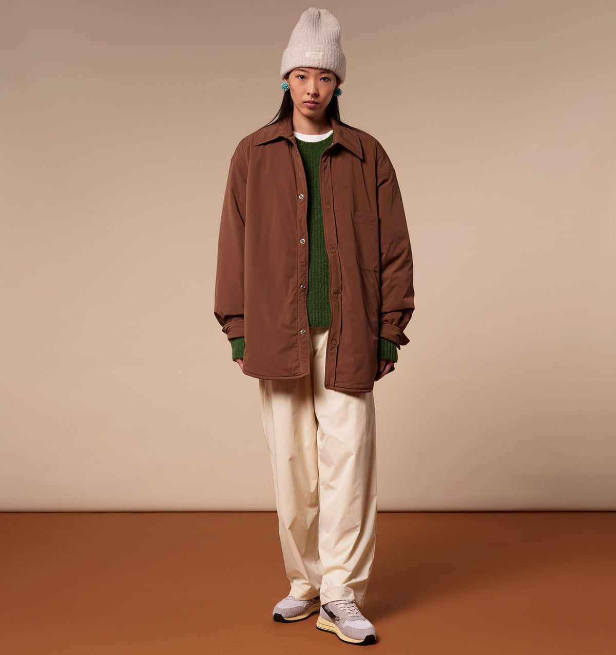 Woman REELWIND LOW SNEAKERS IN SAND SUEDE AND REFLECTIVE NYLON