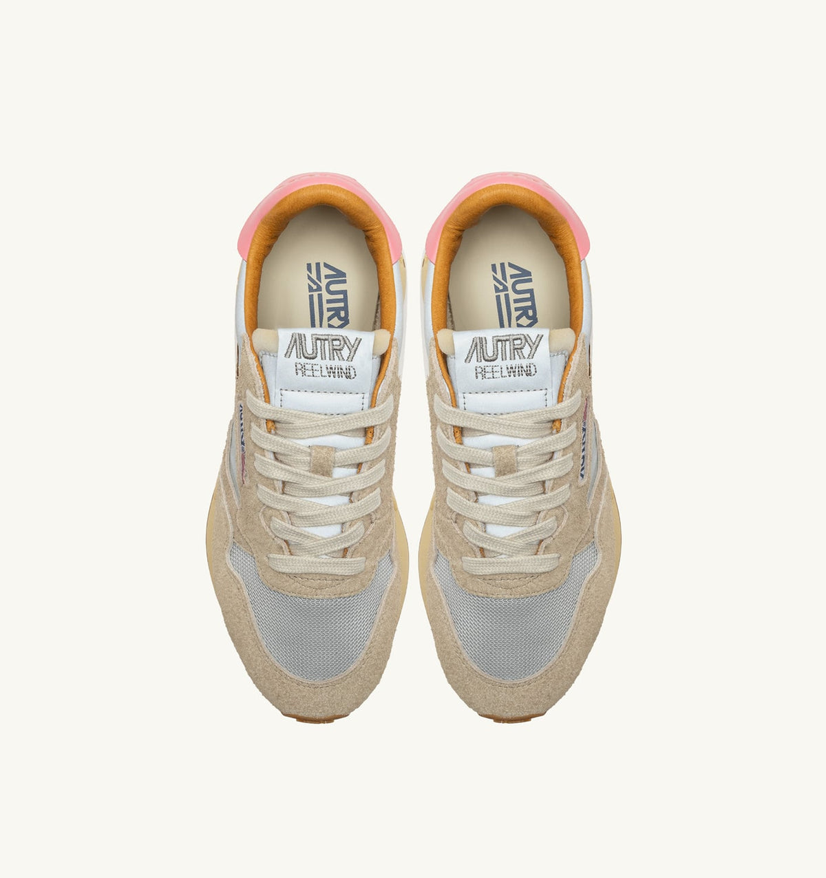 Woman REELWIND LOW SNEAKERS IN REFLECTIVE NYLON AND SUEDE COLOR SILVER PLATINUM