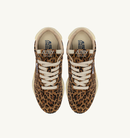 Woman REELWIND LOW SNEAKERS IN LEOPARD SUEDE AND RUTABAGA LEATHER