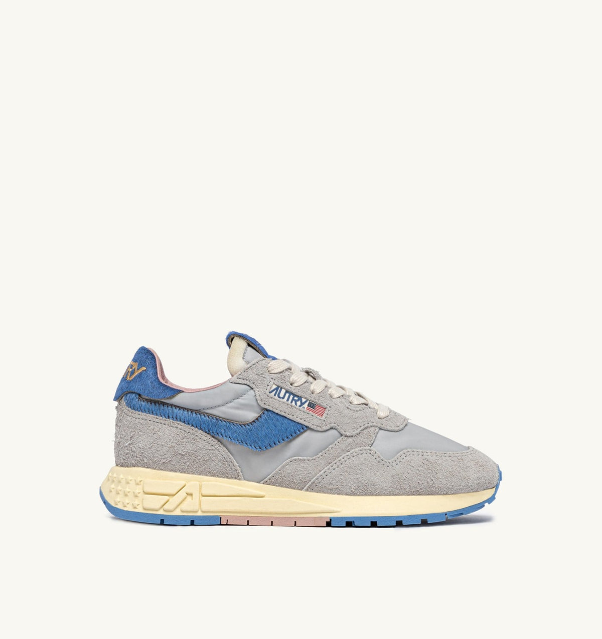 Woman REELWIND LOW SNEAKERS IN NYLON AND SUEDE COLOR VAPOR AND DELLA ROBBIA BLUE