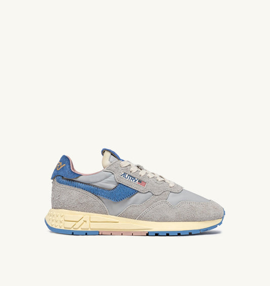 Woman REELWIND LOW SNEAKERS IN NYLON AND SUEDE COLOR VAPOR AND DELLA ROBBIA BLUE
