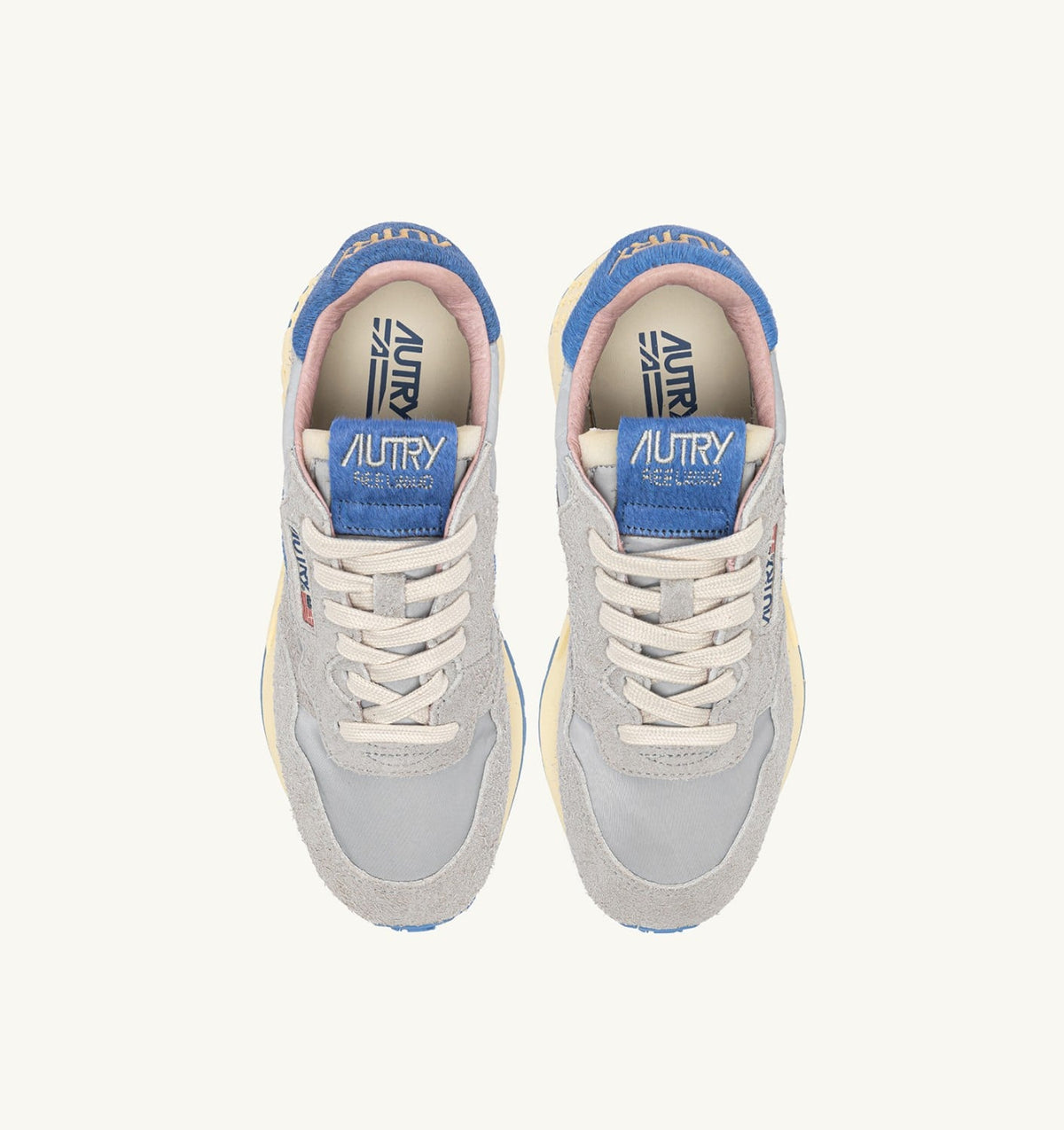 Woman REELWIND LOW SNEAKERS IN NYLON AND SUEDE COLOR VAPOR AND DELLA ROBBIA BLUE