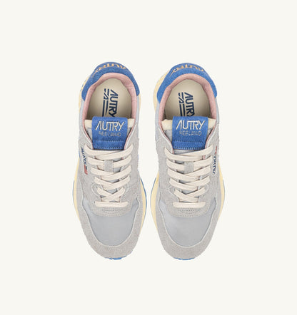 Woman REELWIND LOW SNEAKERS IN NYLON AND SUEDE COLOR VAPOR AND DELLA ROBBIA BLUE