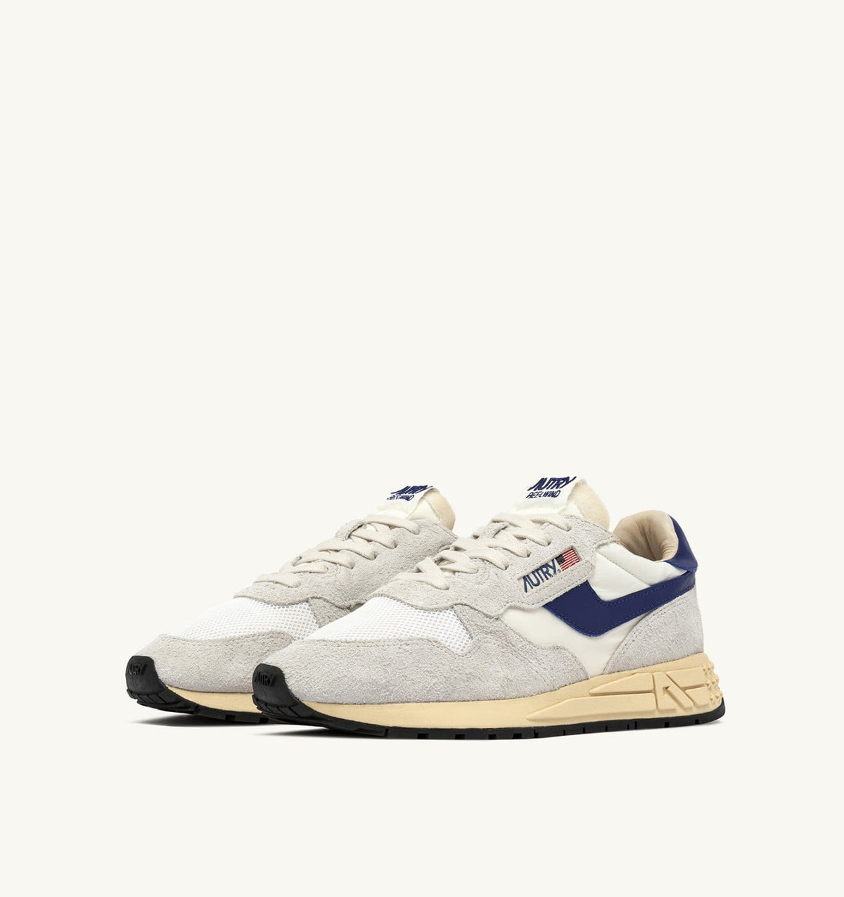 Woman REELWIND LOW SNEAKERS IN NYLON AND SUEDE COLOR WHITE AND LIMOGES