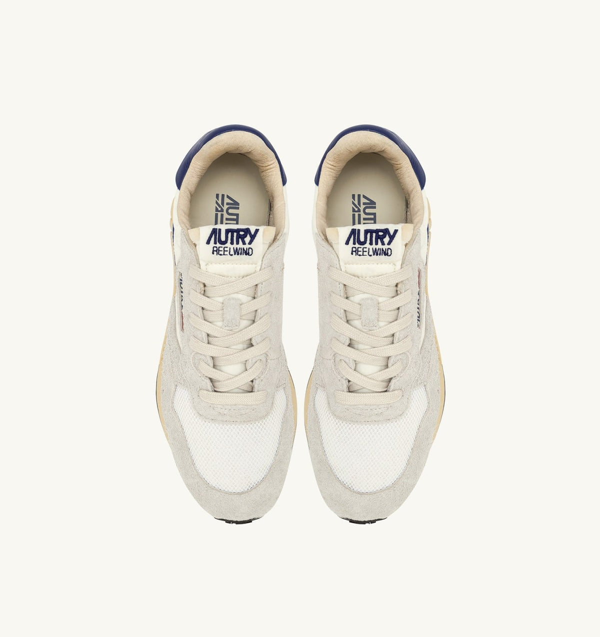 Woman REELWIND LOW SNEAKERS IN NYLON AND SUEDE COLOR WHITE AND LIMOGES