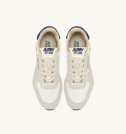 Woman REELWIND LOW SNEAKERS IN NYLON AND SUEDE COLOR WHITE AND LIMOGES