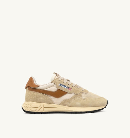 Woman REELWIND LOW SNEAKERS IN ECRU AND CATHAY SPICE SUEDE AND NYLON