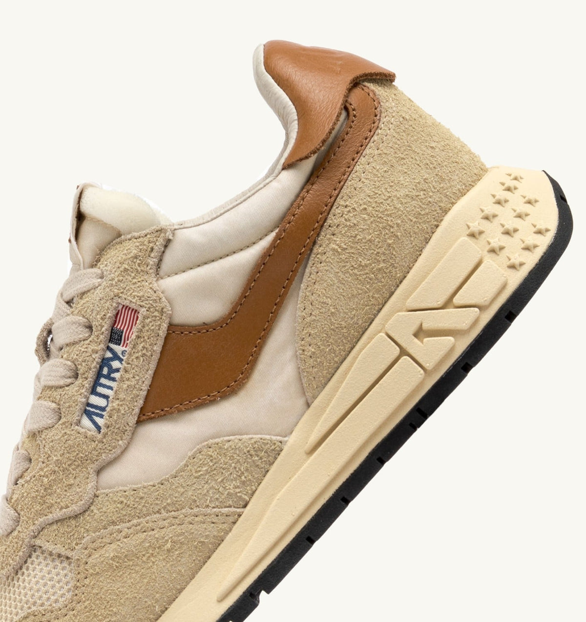 Woman REELWIND LOW SNEAKERS IN ECRU AND CATHAY SPICE SUEDE AND NYLON
