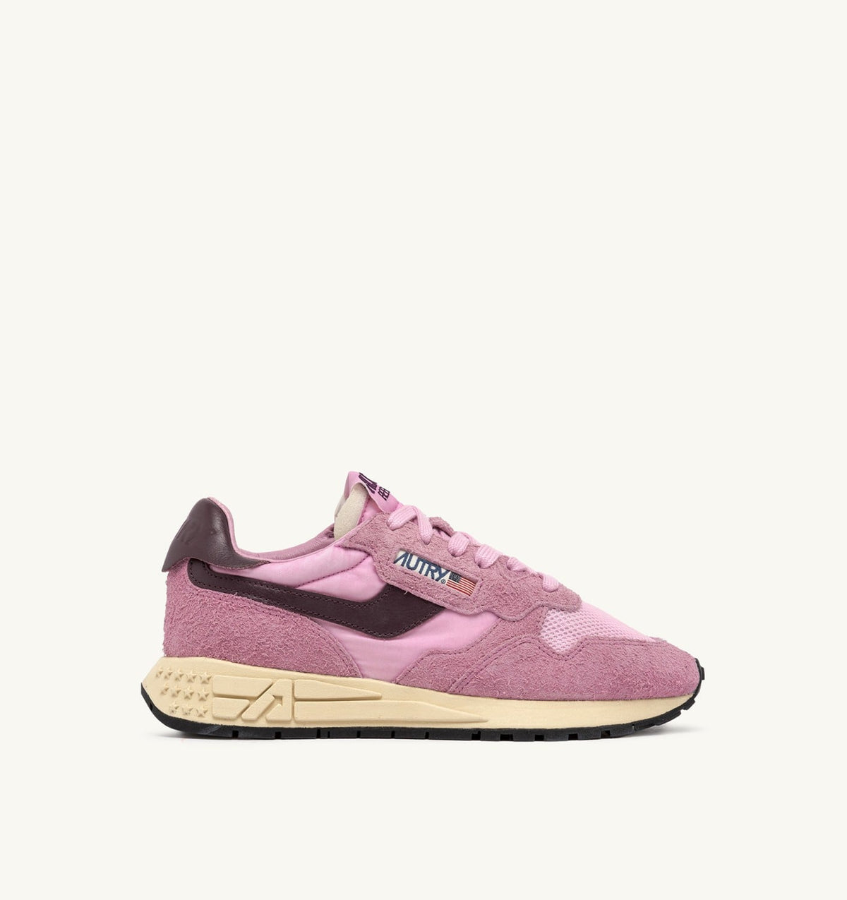 Woman REELWIND LOW SNEAKERS IN ROSEATE AND ROSE SUEDE AND NYLON
