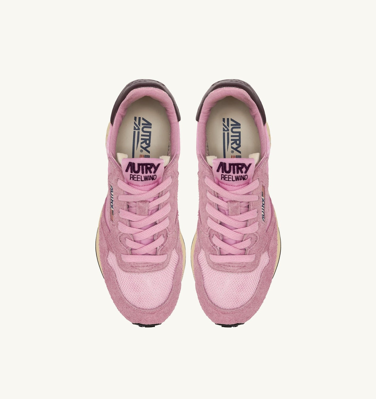 Woman REELWIND LOW SNEAKERS IN ROSEATE AND ROSE SUEDE AND NYLON