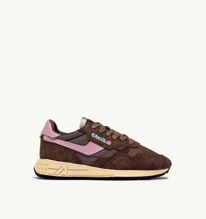 Woman REELWIND LOW SNEAKERS IN NYLON SUEDE AND LEATHER COLOR PLUGH AND ZEPHYR