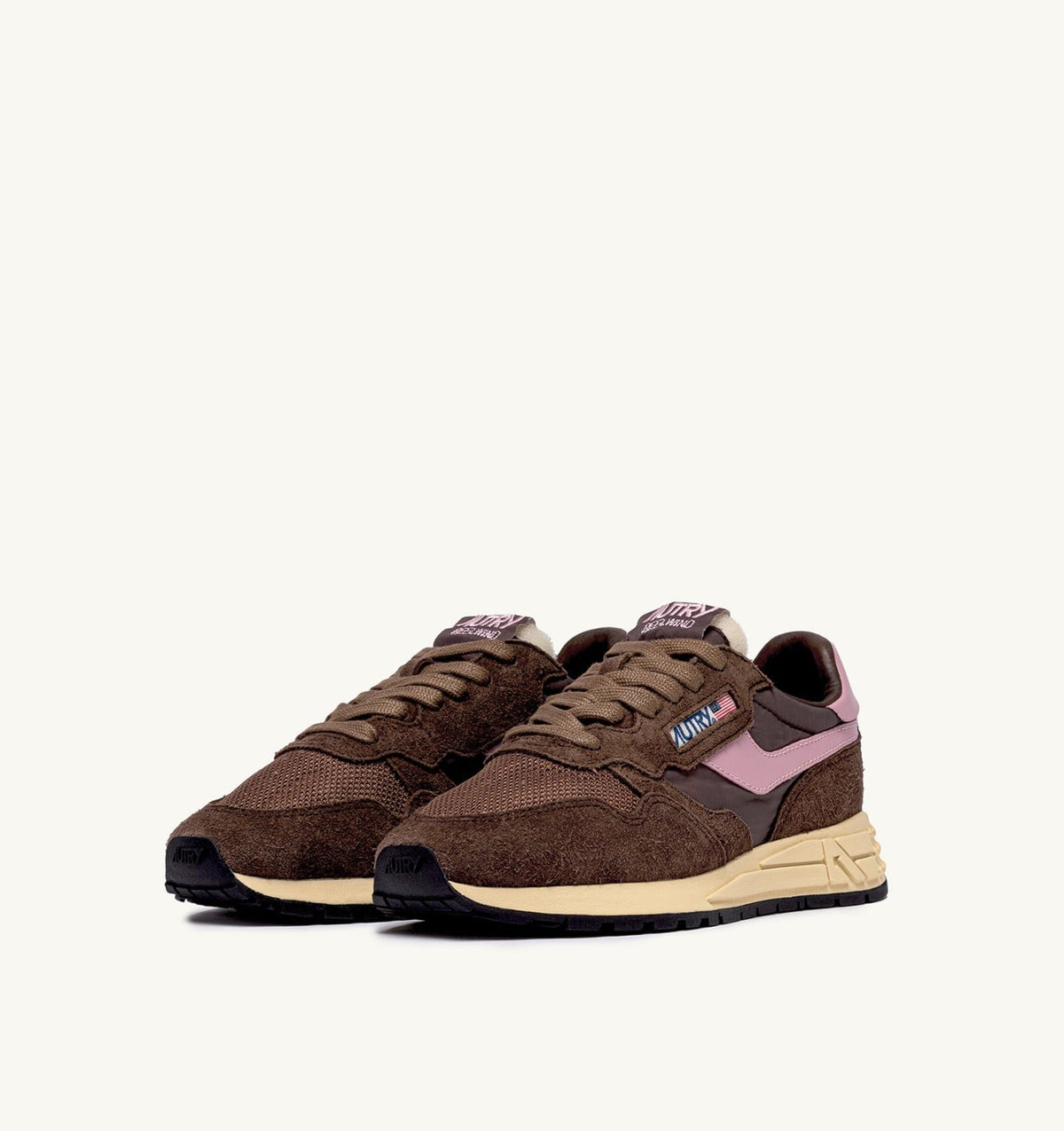 Woman REELWIND LOW SNEAKERS IN NYLON SUEDE AND LEATHER COLOR PLUGH AND ZEPHYR
