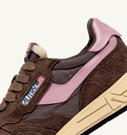 Woman REELWIND LOW SNEAKERS IN NYLON SUEDE AND LEATHER COLOR PLUGH AND ZEPHYR