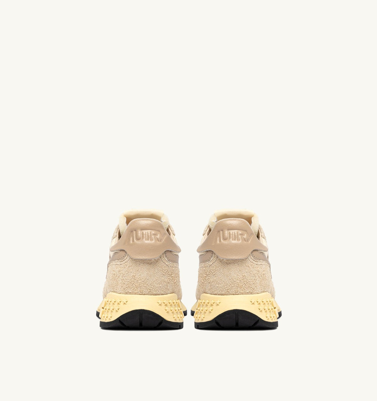 Woman REELWIND LOW SNEAKERS IN ECRU AND WHITE PEPPER NYLON AND SUEDE