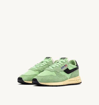 Woman REELWIND LOW SNEAKERS IN PISTACHIO AND BLACK NYLON AND SUEDE