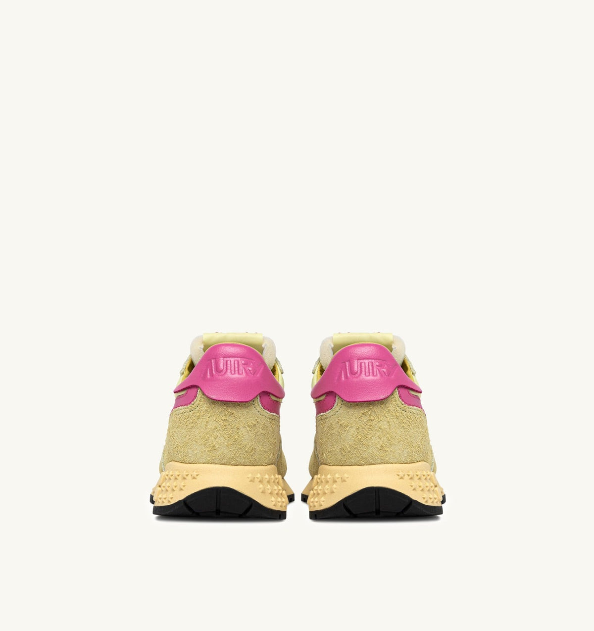 Woman REELWIND LOW SNEAKERS IN STRAW AND CHATEAU ROSE NYLON AND SUEDE