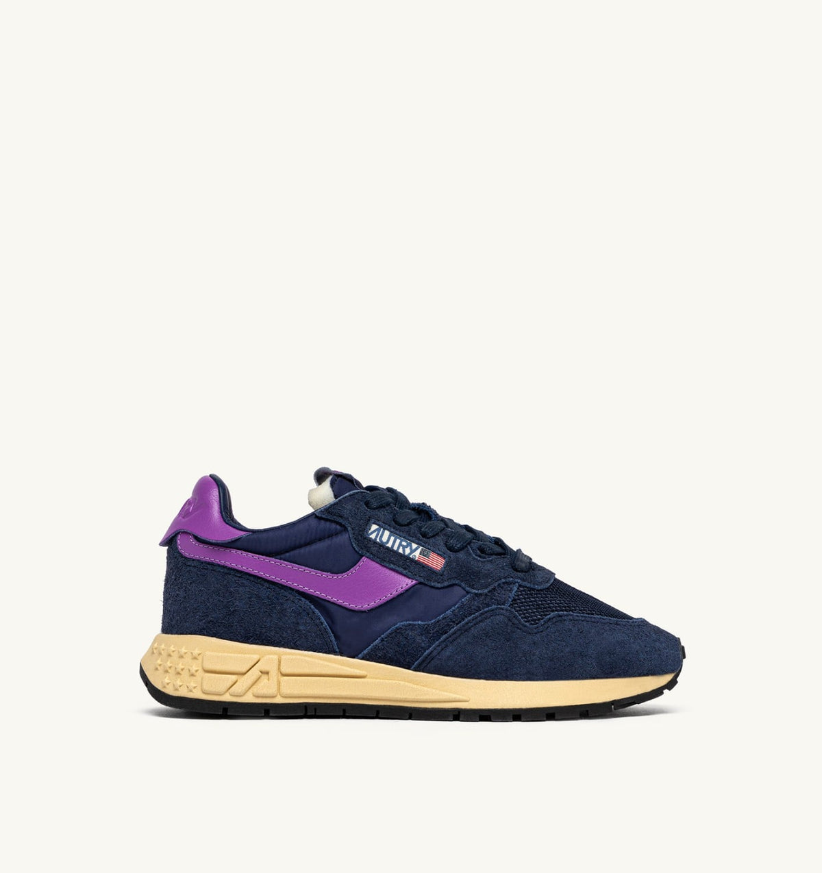 Woman REELWIND LOW SNEAKERS IN NAVY AND DEWBERRY NYLON AND SUEDE