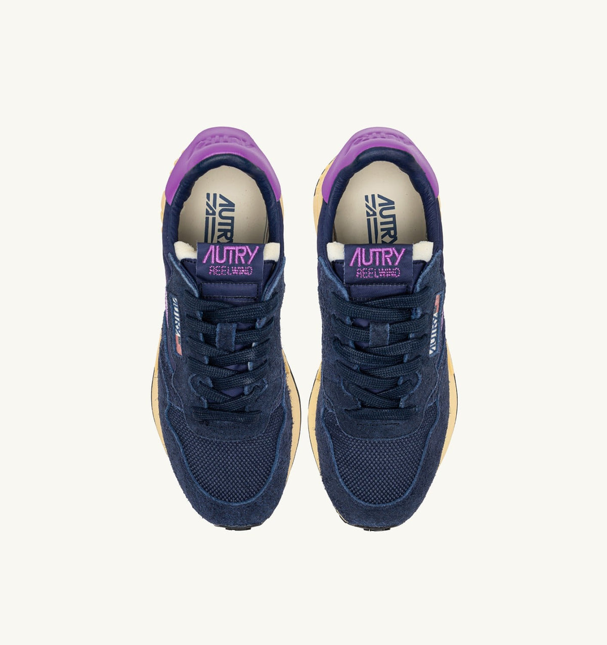 Woman REELWIND LOW SNEAKERS IN NAVY AND DEWBERRY NYLON AND SUEDE