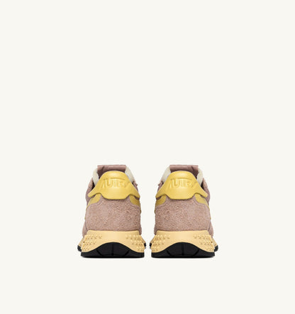 Woman REELWIND LOW SNEAKERS IN ROSE CANNEL AND RAFFIA NYLON AND SUEDE