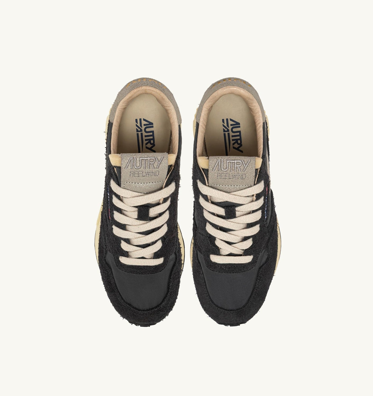 Woman REELWIND LOW SNEAKERS IN BLACK NYLON AND SUEDE