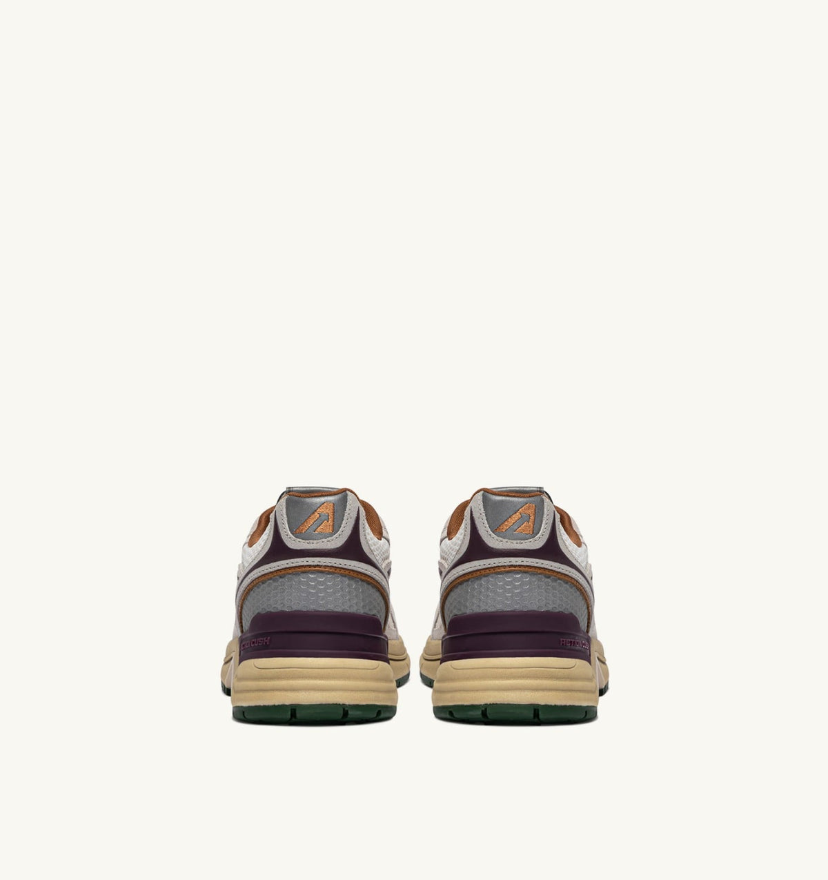 Woman HYPERWAY SNEAKERS IN FIG AND WHITE MESH AND SUEDE