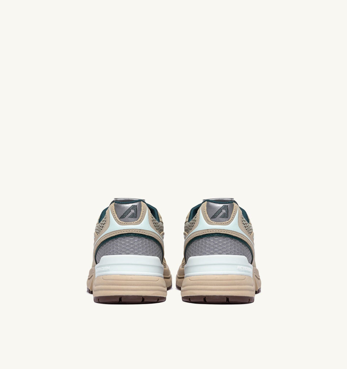 Woman HYPERWAY SNEAKERS IN ECRU AND SPA BLUE SUEDE AND MESH