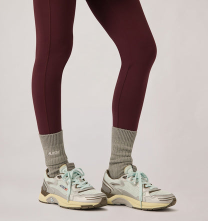 Woman HYPERWAY SNEAKERS IN SILVER, SPA BLUE AND CHOCOLATE CHIP SYNTHETIC LEATHER AND MESH