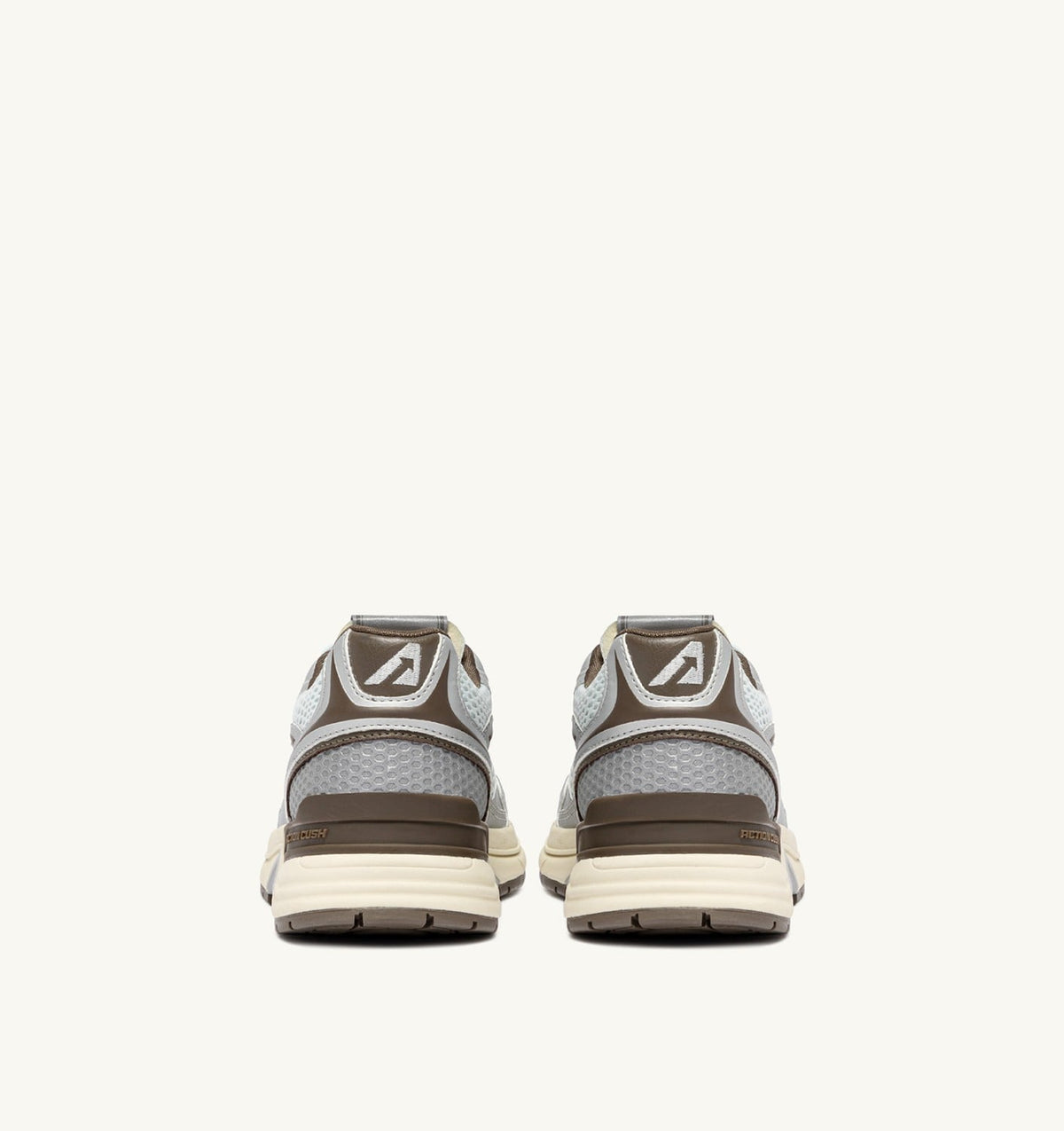 Woman HYPERWAY SNEAKERS IN SILVER, SPA BLUE AND CHOCOLATE CHIP SYNTHETIC LEATHER AND MESH