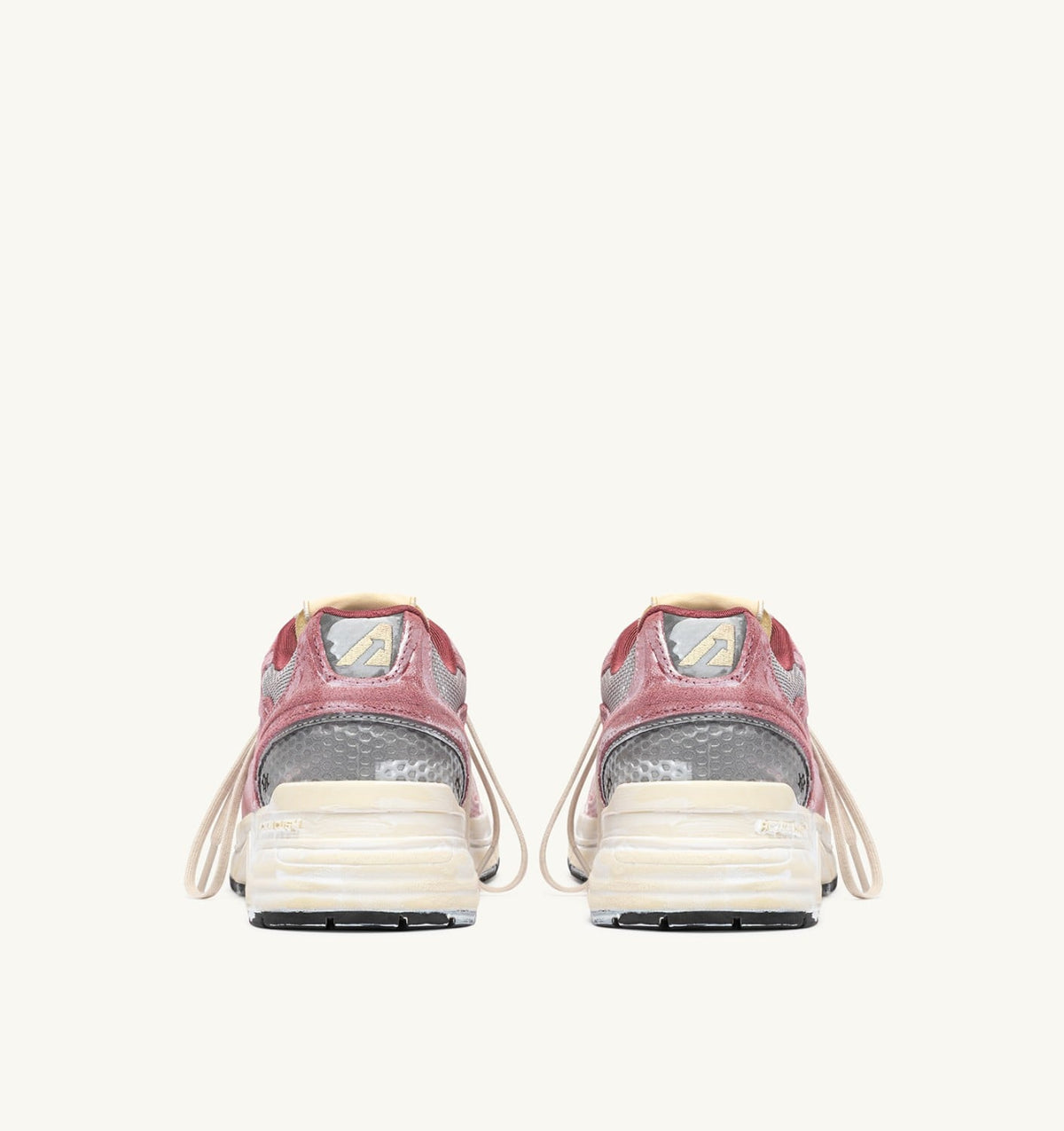 Woman HYPERWAY SUPER VINTAGE SNEAKERS IN BABOL AND SILVER SUEDE