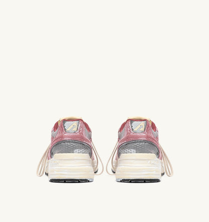 Woman HYPERWAY SUPER VINTAGE SNEAKERS IN BABOL AND SILVER SUEDE