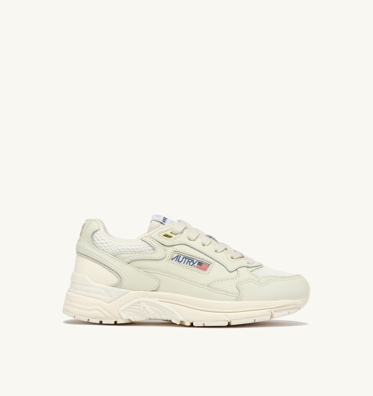 Woman HYPERWAY SNEAKERS IN WHISPER WHITE NAPA LEATHER AND MESH