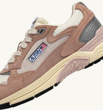 Woman HYPERWAY SNEAKERS IN SILK AND WHITE SUEDE AND MESH