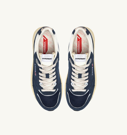 Woman HYPERWAY SNEAKERS IN BLUETTE AND MARSHMALLOW MESH AND SUEDE