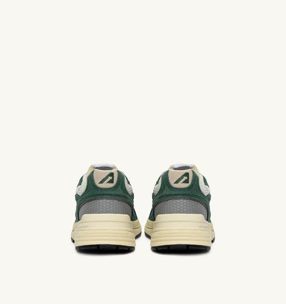 Woman HYPERWAY SNEAKERS IN MALACHITE COLOR AND SILVER-TONE SUEDE AND MESH