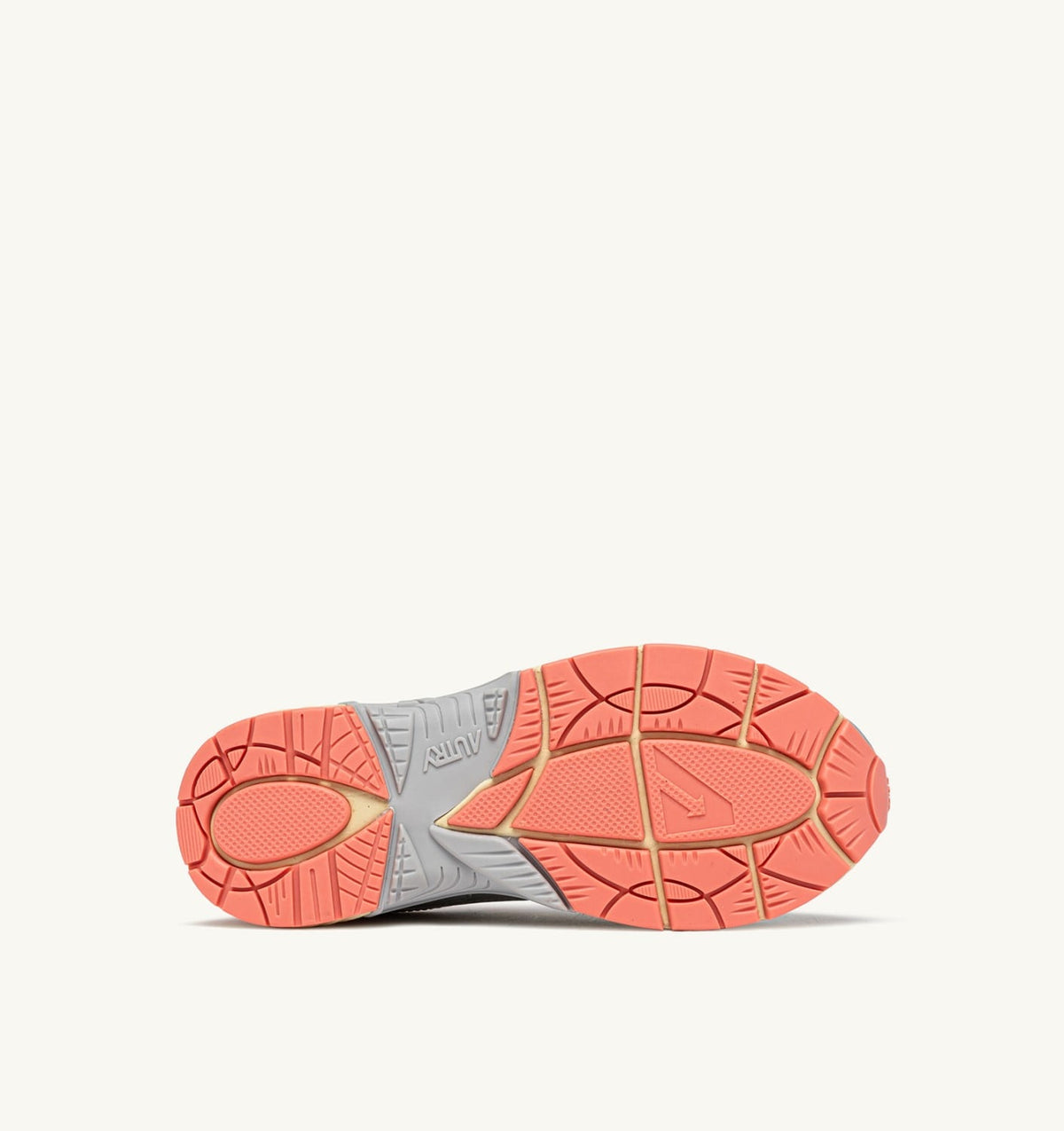 Woman HYPERWAY SNEAKERS IN SILVER ASPARAGUS AND PEACH PINK SYNTHETIC LEATHER AND MESH