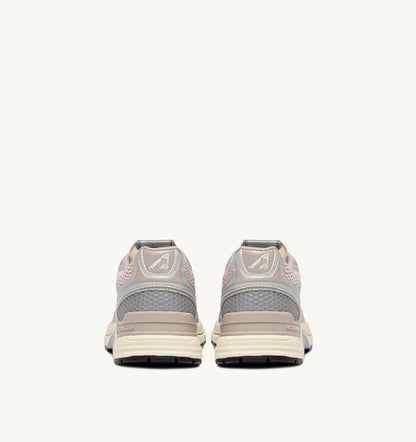 Woman HYPERWAY SNEAKERS IN SILVER, POWDER AND FEATHER GRAY SYNTHETIC LEATHER AND MESH
