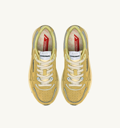 Woman HYPERWAY SNEAKERS IN SOUTHERN MOSS AND SILVER MESH AND SUEDE