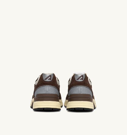Woman HYPERWAY SNEAKERS IN SAND AND BRICK RED MESH AND SUEDE