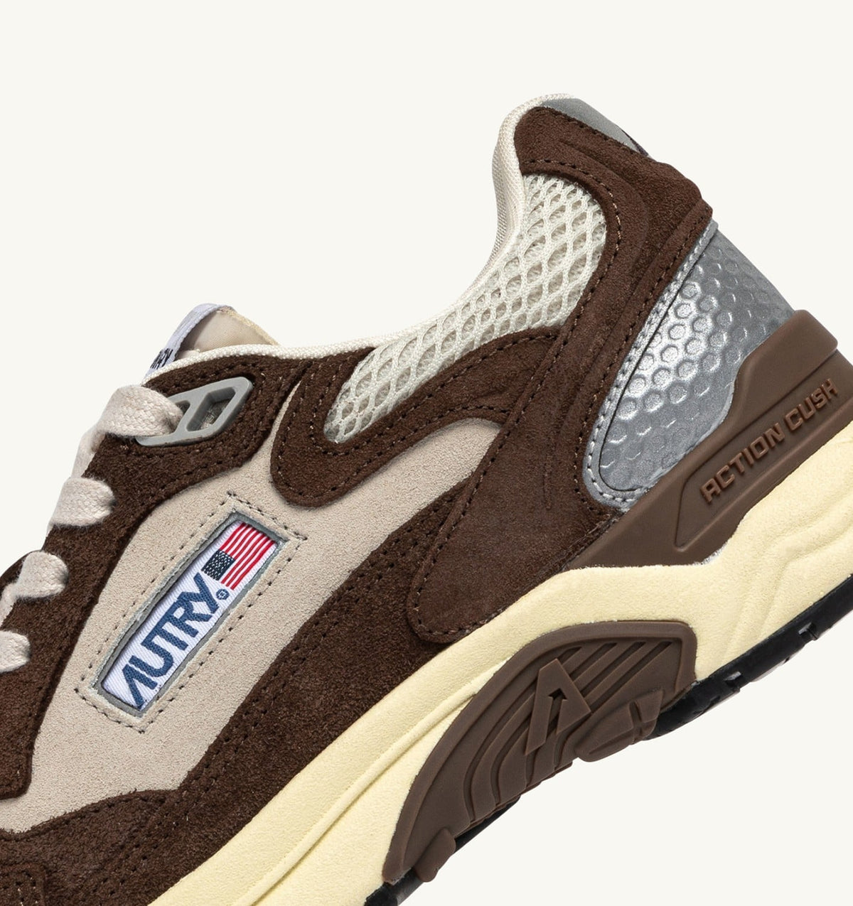 Woman HYPERWAY SNEAKERS IN SAND AND BRICK RED MESH AND SUEDE