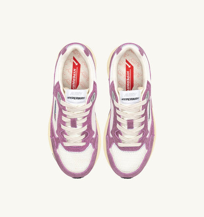 Woman HYPERWAY SNEAKERS IN SAND AND FIRENZE MESH AND SUEDE