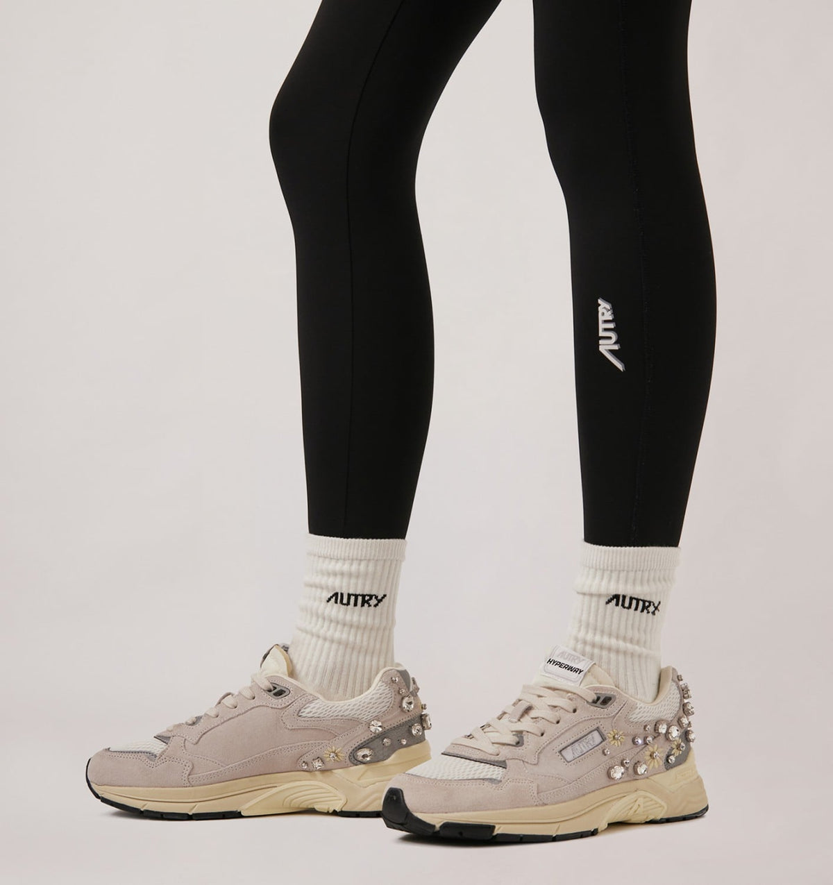 Woman HYPERWAY SNEAKERS IN WHITE WITH DETAILS MESH AND SUEDE