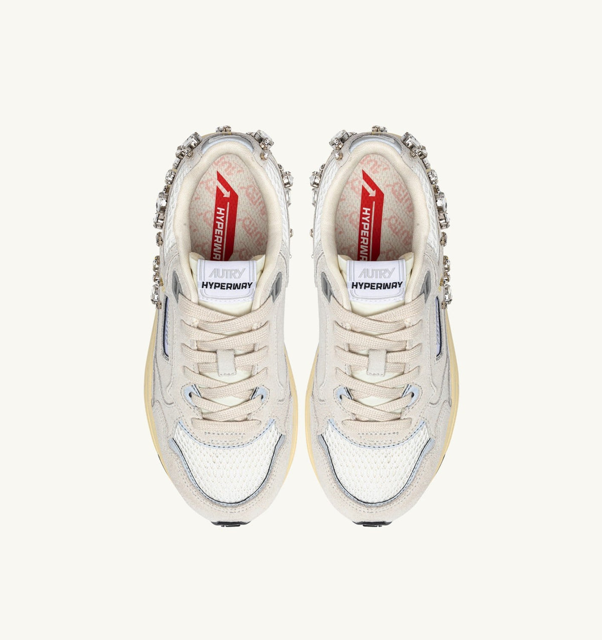 Woman HYPERWAY SNEAKERS IN WHITE WITH DETAILS MESH AND SUEDE