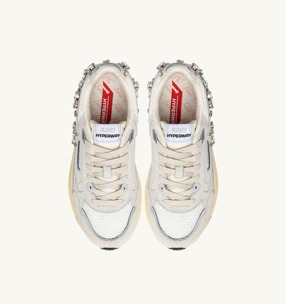Woman HYPERWAY SNEAKERS IN WHITE WITH DETAILS MESH AND SUEDE