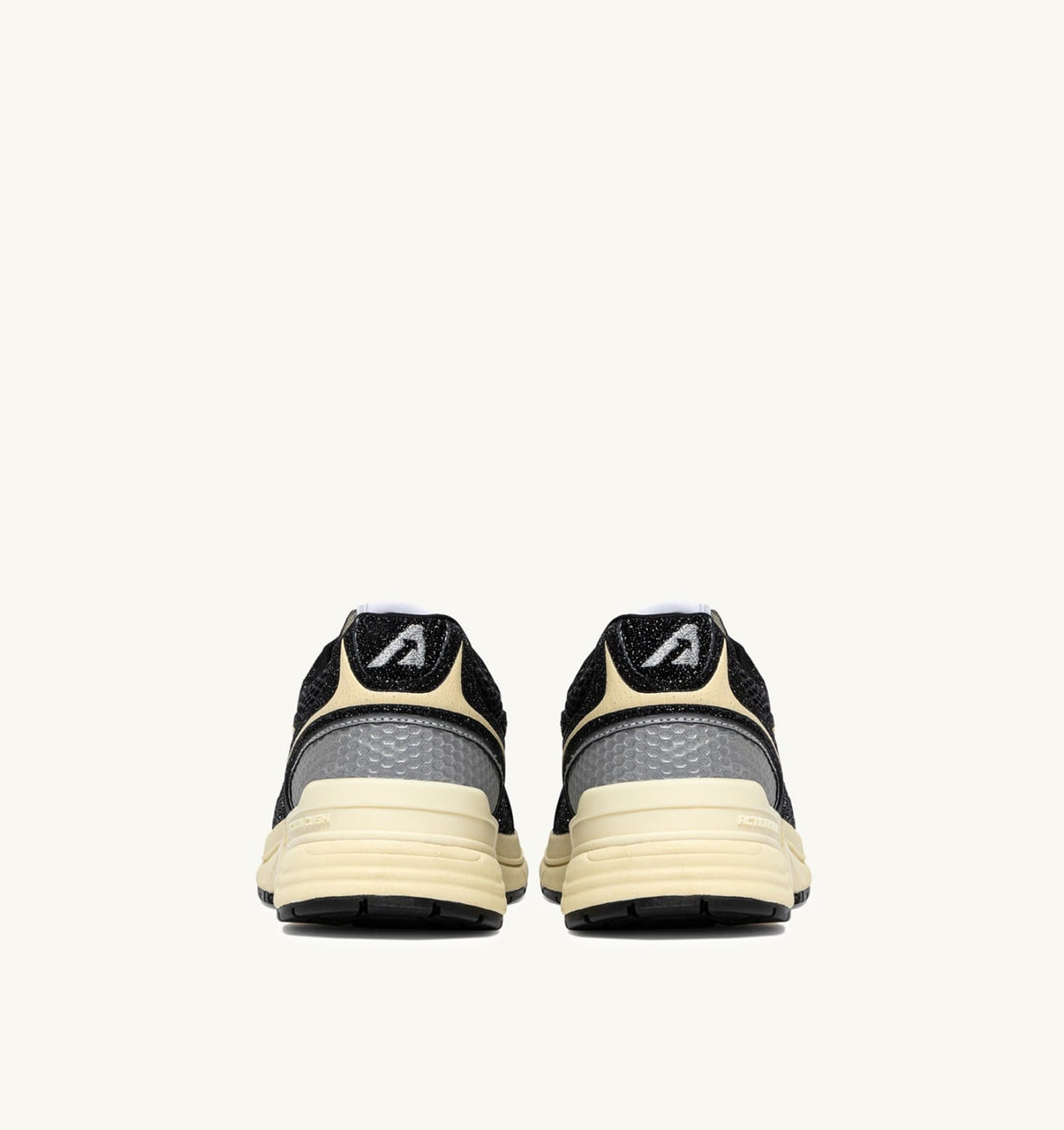 Woman HYPERWAY SNEAKERS IN GLITTER BLACK MESH AND LEATHER