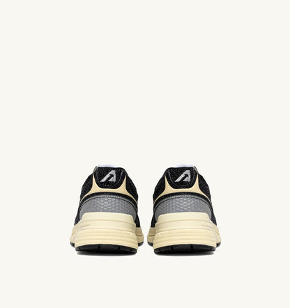 Woman HYPERWAY SNEAKERS IN GLITTER BLACK MESH AND LEATHER