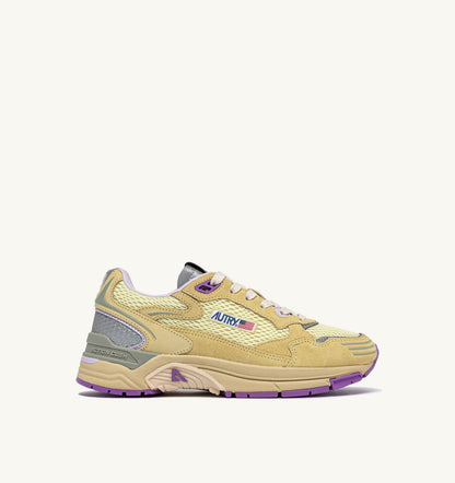 Woman HYPERWAY SNEAKERS IN STRAW AND ORCHID HUST MESH AND SUEDE